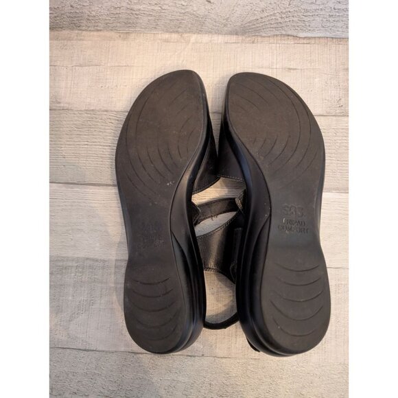 Womens Black SAS Tread Comfort Leather Tabby Slingback Sandals Size 10 - Picture 5 of 5